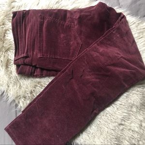 Plum corduroy pants